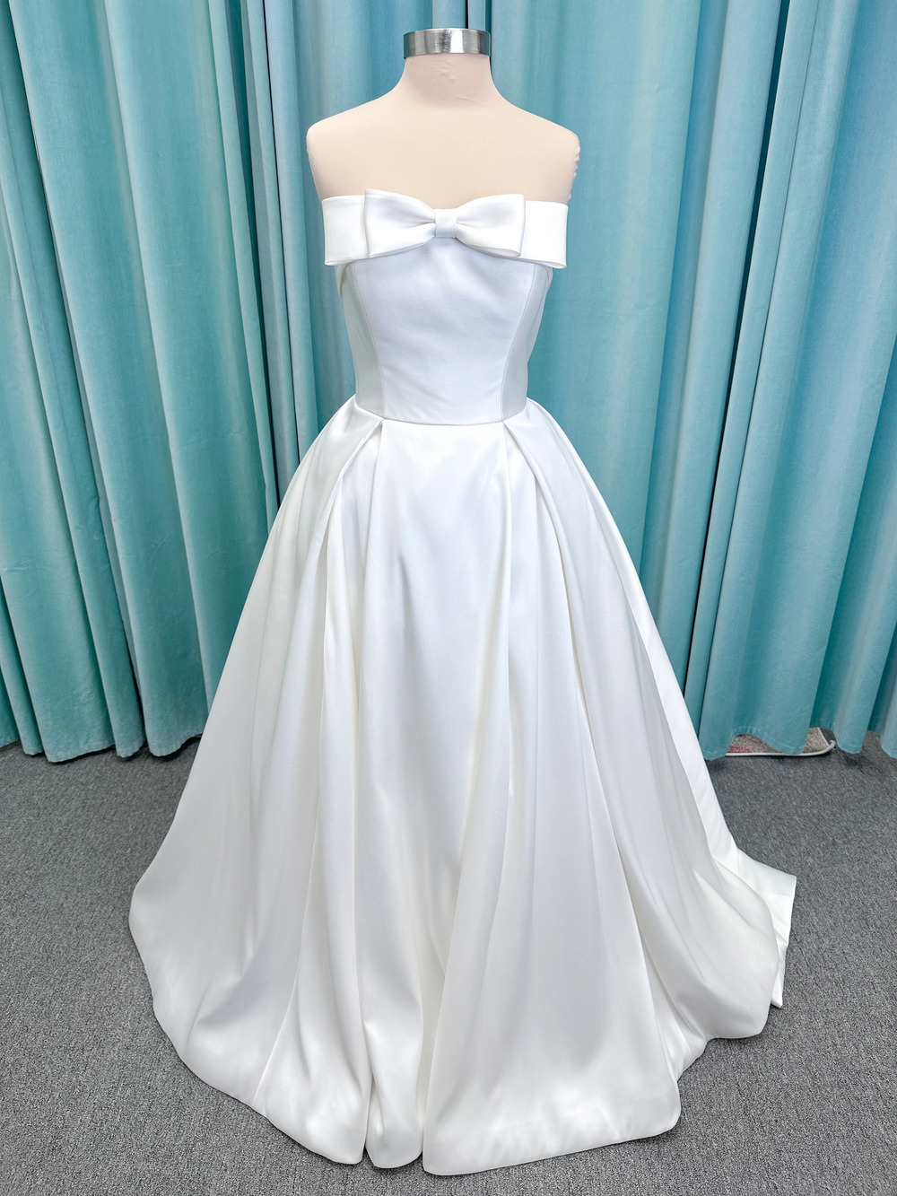 Morilee Style 1050011 Allegro Mikado A-Line with Box-Pleated Skirt and Pockets